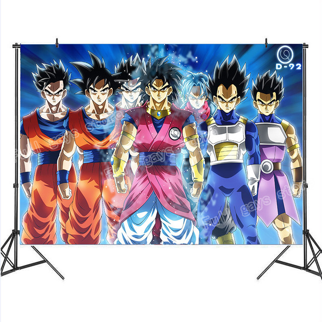 Anime dragões bola goku fotografia pano de fundo crianças decoração festa  de aniversário pano de fundo cortinas decoração photo studio papel parede -  AliExpress